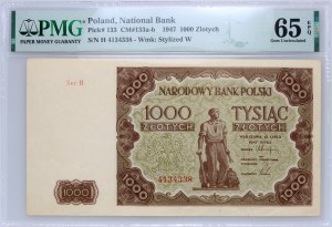 PRL, 1000 zloty 15.07.1947, series H