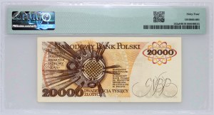 PRL, 20000 złotych 1.02.1989, rzadka seria AA