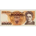 PRL, 20000 złotych 1.02.1989, rzadka seria AA