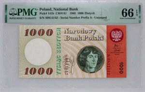 PRL, 1000 zloty 29.10.1965, series S