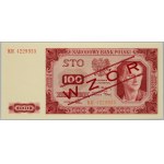 PRL, 100 zloty 1.07.1948, série KR, MODÈLE