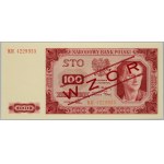 PRL, 100 złotych 1.07.1948, seria KR, WZÓR