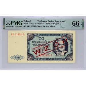 PRL, 20 zloty 1.07.1948, série KE, MODÈLE