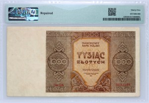 Volksrepublik Polen, 1000 Zloty 1945, seltene Ersatzserie Dh