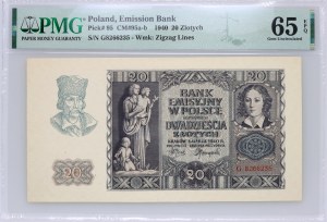 General Government, 20 zloty 1.03.1940, G series