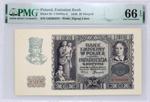 General Government, 20 zloty 1.03.1940, G series