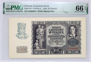 Allgemeine Regierung, 20 Zloty 1.03.1940, Serie G