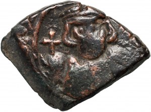 Byzance, Justinien II, 1er règne 685-695, demi-follis, Constantinople