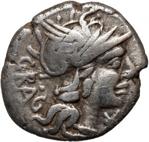 République romaine, L. Antestius Gragulus 136 BC, denarius, Rome