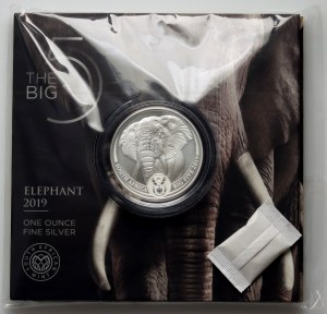 South Africa, 5 Rand 2019, African Elephant, 
