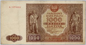 PRL, 1000 zloty 15.01.1946, série A. 1575555
