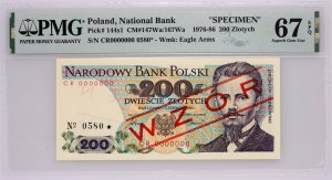 PRL, 200 zloty 1.06.1986, MODELLO, n. 0580, serie CR
