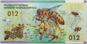 PWPW, 012, nota di prova, Honeybee, 2012, serie JK
