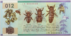 PWPW, 012, banknot testowy, Pszczoła miodna, 2012, Seria JK