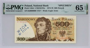 PRL, 500 zlotys 16.12.1974, MODÈLE, n° 1731, série K