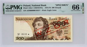 PRL, 500 Zloty 15.06.1976, MODELL, Nr. 0431, Serie AF