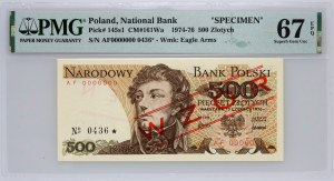 PRL, 500 zloty 15.06.1976, MODELLO, n. 0436, serie AF