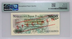 PRL, 5000 zloty 1.06.1986, MODELLO, n. 0670, serie AY