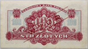 République populaire de Pologne, 100 zloty 1944 obligatoire, modèle, série de remplacement Dr.