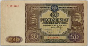 PRL, 50 Zloty 15.05.1946, Serie N