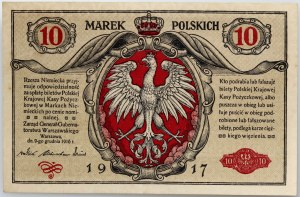 Generalne Gubernatorstwo, 10 marek polskich 9.12.1916, Generał, biletów seria A