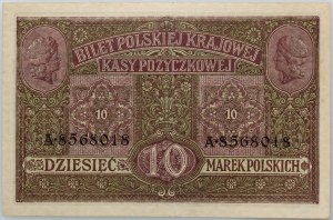 Generalne Gubernatorstwo, 10 marek polskich 9.12.1916, Generał, biletów seria A