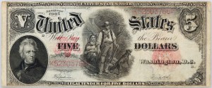 USA, 5 Dollars 1907, Legal Tender, Series K