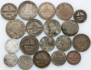 Germany, set of coins from 1763-1869, (19 pieces)