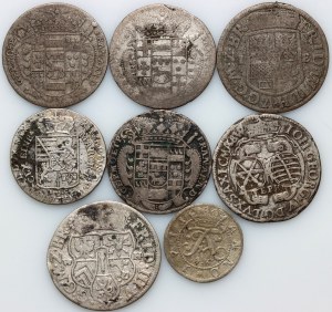 Niemcy, zestaw monet z lat 1691-1765, (8 sztuk)