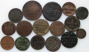 Niemcy, zestaw monet z lat 1763-1871, (16 sztuk)