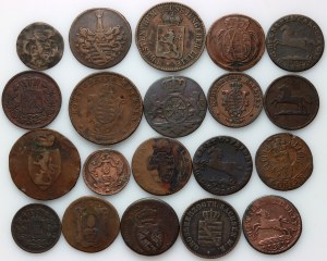 Niemcy, zestaw monet z lat 1724-1871, (20 sztuk)