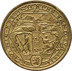 Tchécoslovaquie, 1934 échantillon technologique de la médaille ducat (1971), Kremnica