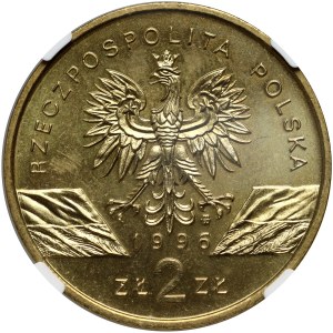 III RP, 2 zlotys 1996, Hérisson