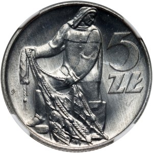 PRL, 5 zloty 1973, Rybak