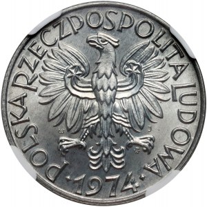 Poľská ľudová republika, 5 zlatých 1974, Rybár, 