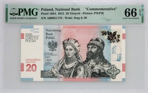 III RP, 20 zloty 2015, 1050° Anniversario del Battesimo della Polonia, serie AB