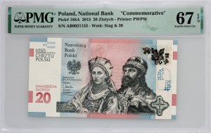 Third Republic, 20 zloty 2015, 1050th Anniversary of the Baptism of Poland, AB series