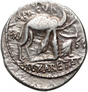 Rímska republika, M. Aemilius Scaurus Pub. Plautius Hypsaeus 58 pred n. l., denár, Rím