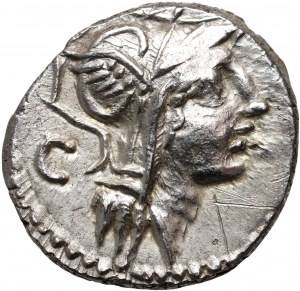 Repubblica Romana, D. Silanus 91 a.C., denario, Roma