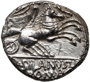 République romaine, D. Silanus 91 BC, denarius, Rome