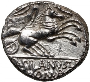 Římská republika, D. Silanus 91 př. n. l., denár, Řím