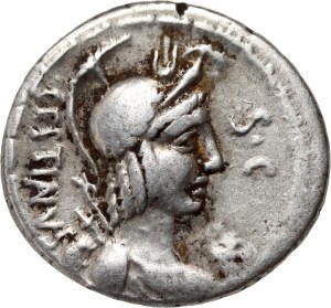 Římská republika, M. Plaetorius M.f. Cestianus 67 př. n. l., denár, Řím