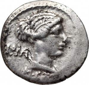 Rímska republika, M. Cato 89 pred n. l., denár, Rím