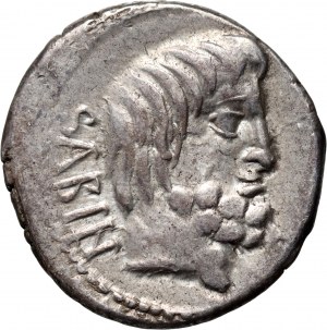 République romaine, L. Titurius L. f. Sabinus, denarius 89 BC, Rome