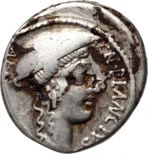 Římská republika, C. Plancius 55 př. n. l., denár, Řím