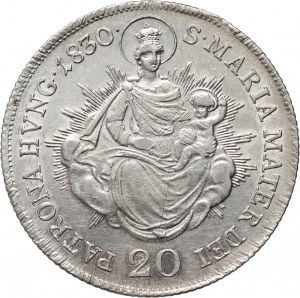 Rakúsko, František II, 20 krajcars 1830 A, Viedeň