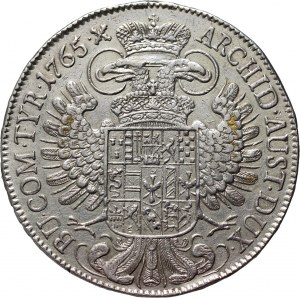 Austria, Maria Teresa, tallero 1765, Sala