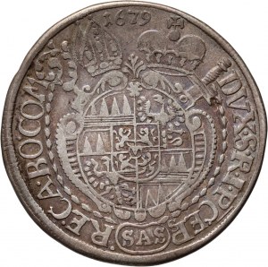 Boemia, Olomouc, Carlo II, 15 krajcars 1679 SAS, Kroměříž (Kremsier)