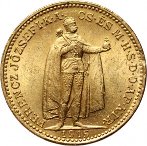 Hongrie, François-Joseph Ier, 20 couronnes 1915 KB, Kremnica