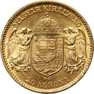 Ungheria, Francesco Giuseppe I, 20 corone 1915 KB, Kremnica